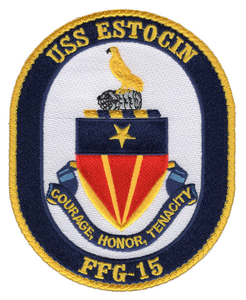 USS Estocin FFG-15 Guided Missile Frigate Ship Patch