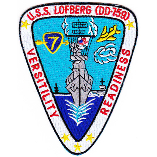 USS Lofberg DD-759 Destroyer Ship Patch