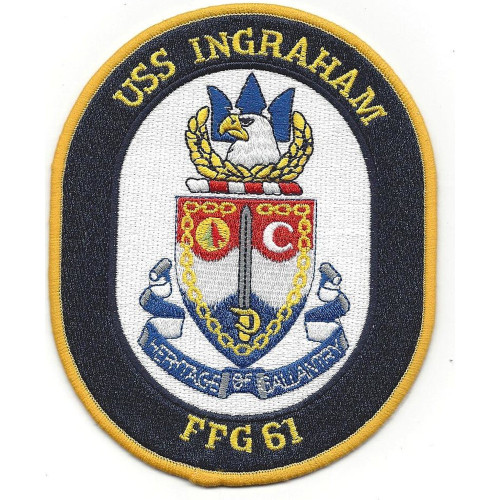 USS Ingraham FFG-61 Guided Missile Frigate Ship Patch