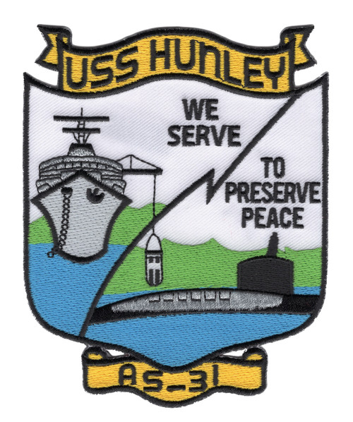 USS Hunley AS-31 Patch