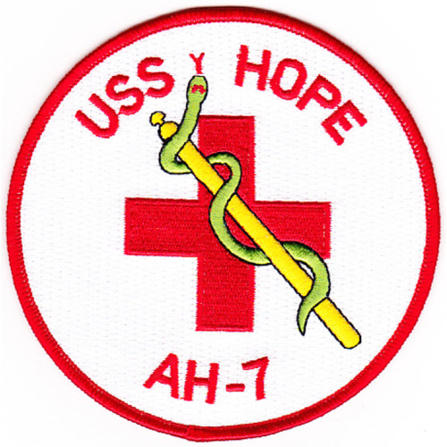 USS Hope AH-7 Hospital Ship Patch