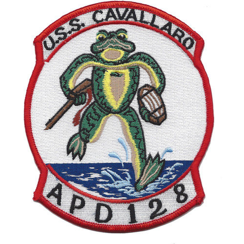 USS Cavallaro APD-128 Corsley Class High Speed Transport Ship Patch