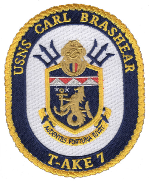 USNS Carl Brashear T-AKE 7 Dry Cargo/ Ammunition Ship Patch