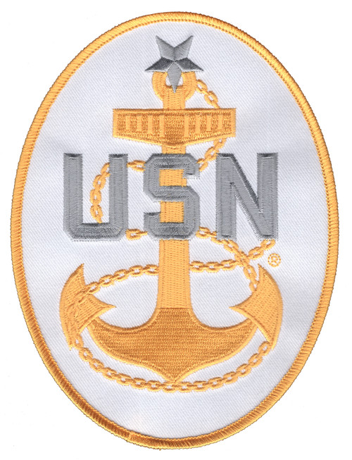 U.S. Navy Senior Chief Crest Silver Star Patch