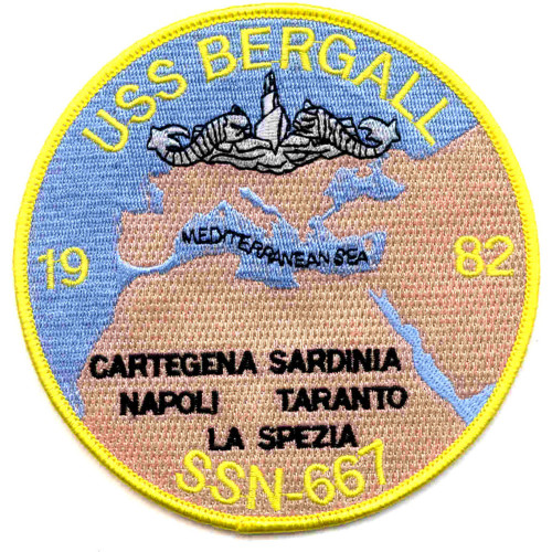 SSN-667 USS Bergall Patch - Version B