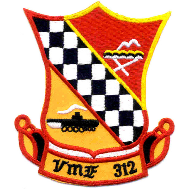 VMF-312 Fighter Squadron Three One Two Patch Checkboarders