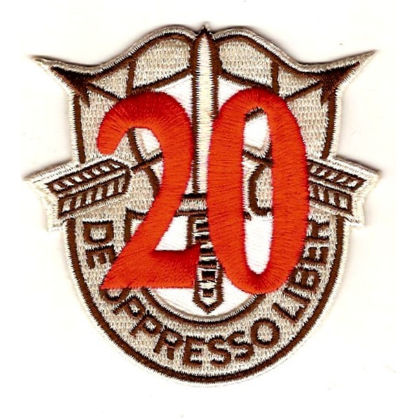 20th Special Forces Group Crest Desert Red 20 Patch