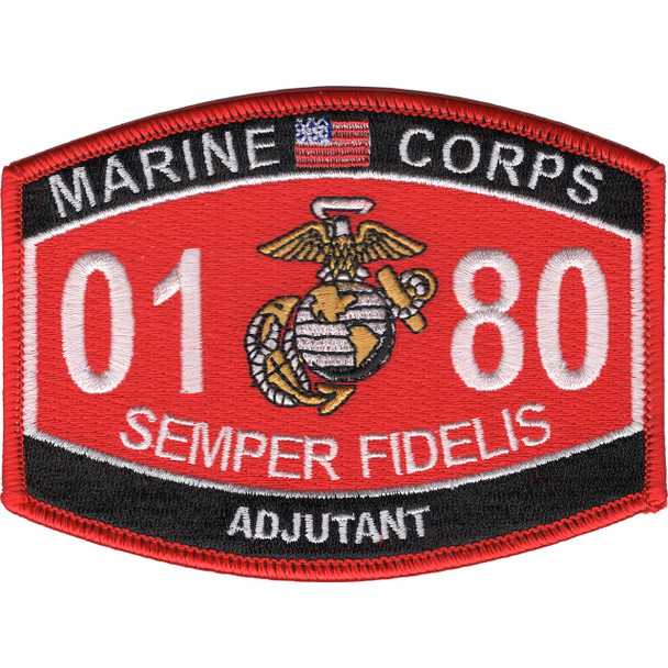 Marine Corps 0180 Adjutant Officer MOS Patch