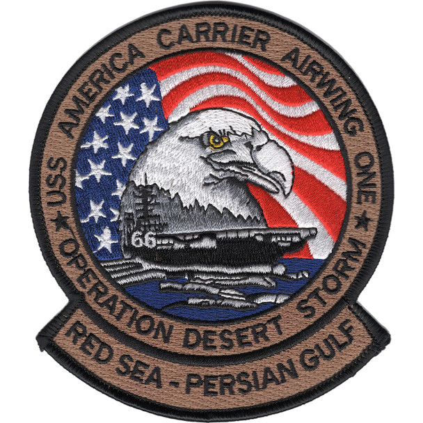 CVA-66 USS America Carrier Airwing One Patch Operation Desert Storm