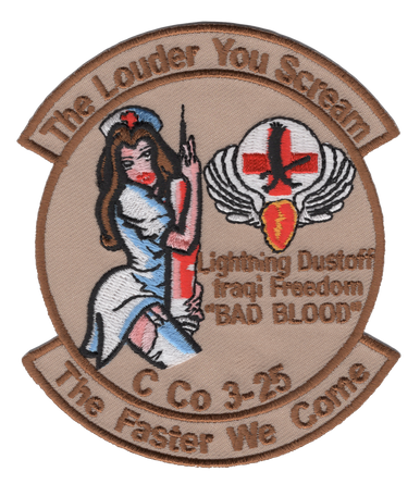 US Army 3d Squadron 82nd Aviation Regiment C Company Dustoff Patch 4.25'' US Army 3d Squadron 82nd Aviation Regiment C Company Dustoff Patch 4.25''