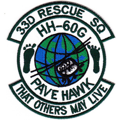 33rd RQS HH-60G Patch Rescue Squadron War Room | Rescue Patches | Air ...