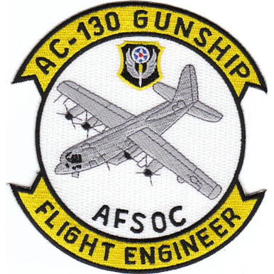 Lockheed AC-130 Gunship Patch AFSOC Flight Engineer | Specialty Patches ...