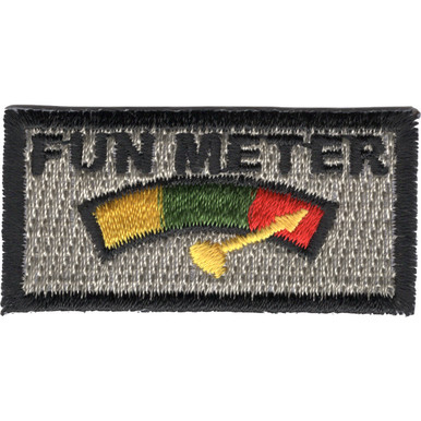 Funny Velcro Patch -  FUN METER  White Small Airsoft Tiger111HK Area