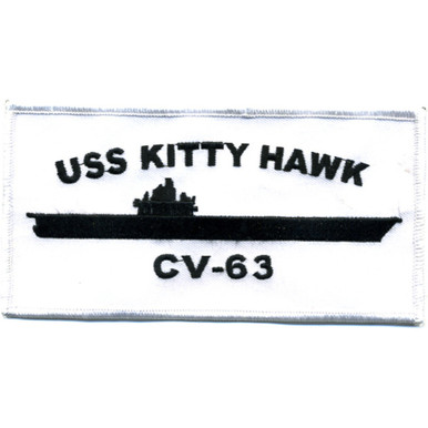 No.1158 ☆横振り刺繍パッチ☆ USS KITTY HAWK CV-63 No.1158 ☆横振り刺繍パッチ☆ USS KITTY HAWK CV-63 No.1158 ☆