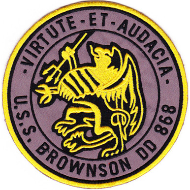 DD-868 USS Brownson Patch - Version A | Destroyer Patches | Navy ...