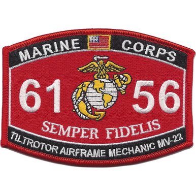 6156 Tilt Rotor Airframe Mechanic MV-22 MOS Patch | MOS Patches