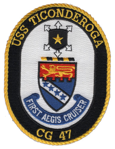 USS Ticonderoga CG-47 Patch | Cruiser Patches | Navy Patches | Popular ...