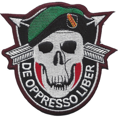 Special Forces Group Medic Red Cross Patch De Oppresso Liber