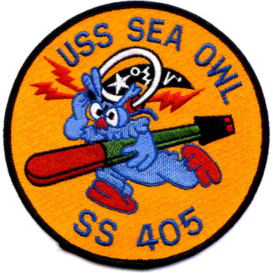 USS SEA OWL SS//AGSS-405 SUBMARINE EMBROIDERED LIGHTWEIGHT POLO SHIRT