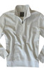 Everyday  - Anywhere - Anytime
A light fleece pullover in cement with a quarter zip pairs great with Denims or dress it up under a jacket.

Contemporary styling , slightly fitted and shorter for that fashion effortless look. 
Washes perfectly - Machine wash cold, No Bleach and lay flat to dry
Pima cotton, Poly & Elas