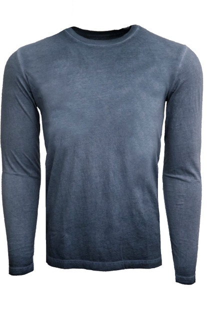 GRLA-CLS-5019 Capri Blue-Long-Sleeves-Garment Dyed-T-Shirt 