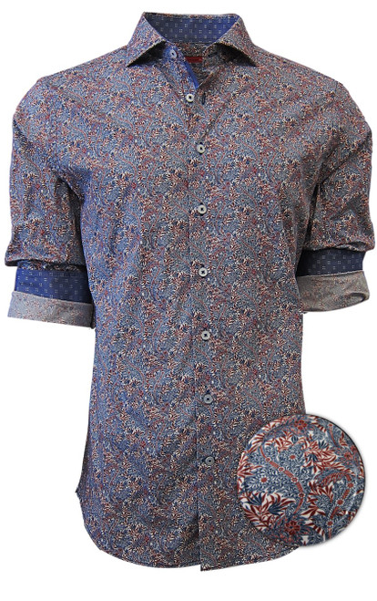 A rich and sophisticated floral on a super soft cotton. Stylish fun with jeans and khakis . Our amazing fit and style lets you wear this gem anywhere, anytime day into evening.
100% Cotton
Machine wash or Dry Clean