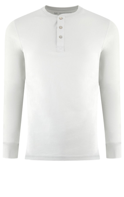 Luxury Long Sleeves Henley Pima Cotton Mens Tshirt in White (Softer than ever)

Georg Roth is proud to feature his love of t-shirts. 
The World’s Greatest
T-Shirt
Made of natural materials
Our guarantee:
100% Supercombined Pima Cotton / Organic
Wash UP TO 60 DEGREES Celcius 
Zero percent shrinkage, dryer proof
Maximum maturity of elasticity & shape
Ecological dyes of supreme quality & free of chemicals


 