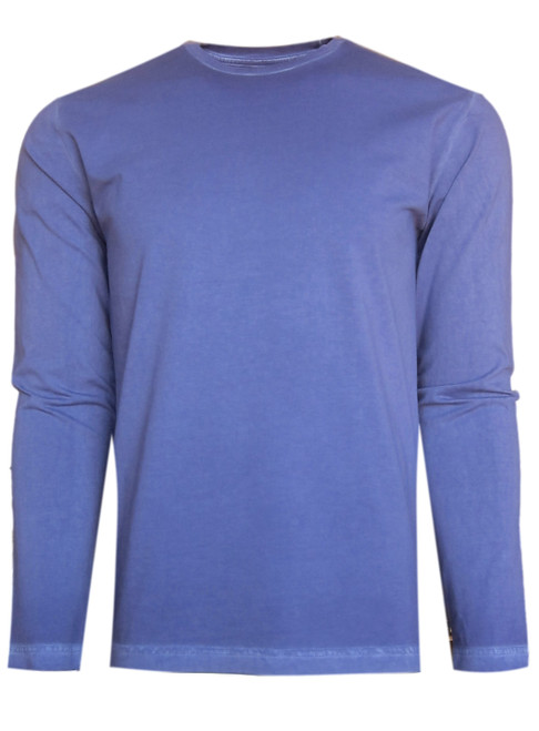 Luxury Long Sleeves Crew-Neck Pima Cotton Mens Tshirt in Garment Dyed Purple (Softer than ever)

Georg Roth is proud to feature his love of t-shirts. 
The World’s Greatest
T-Shirt
Made of natural materials
Our guarantee:
100% Supercombined Pima Cotton / Organic
Wash UP TO 60 DEGREES Celcius 
Zero percent shrinkage, dryer proof
Maximum maturity of elasticity & shape
Ecological dyes of supreme quality & free of chemicals
