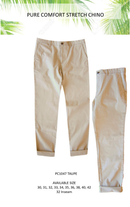 The Chino - easy stretch comfort
97% Cotton / 3% Elastane
32 Inseam
