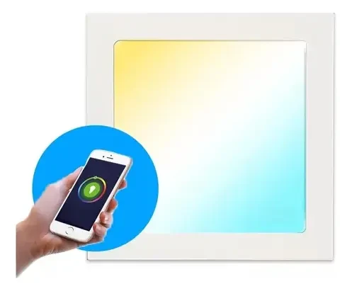 Panel Plafón LED Aplicar 12w Cuadrado Smart RGB Wifi Werke