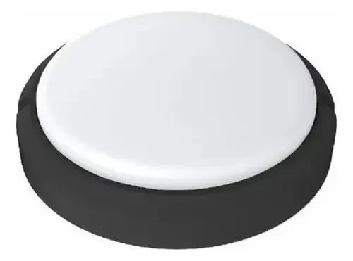 Tortuga LED Exterior Negra 18w con Fotosensor Redonda Fría Werke