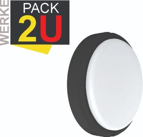 Tortuga LED Exterior Redondo 15w Luz Fría 6400k Werke - Pack x2