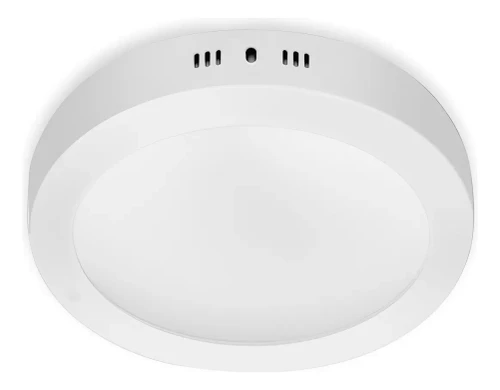 Panel LED Aplicar Redondo 12w Luz Cálida 3000k Multivoltaje Werke By Signify - Pack x10
