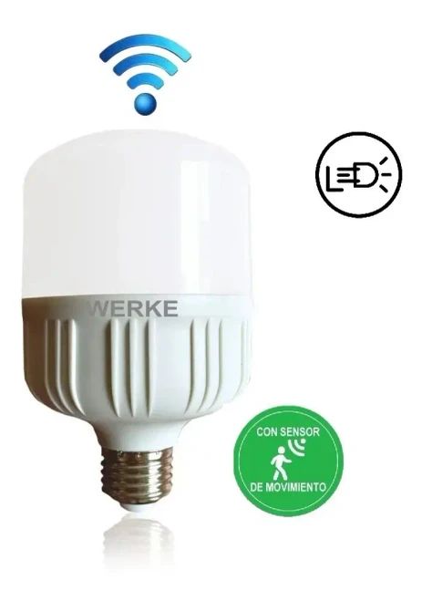 Lámpara con Sensor Movimiento Galponera E27 30w Luz Fría Werke
