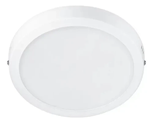 Panel LED Aplicar Redondo 18w Luz Neutra 4000k Multivoltaje Werke By Signify - Pack x6