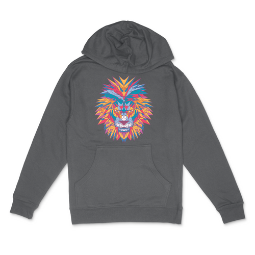 geometric lion hoodie