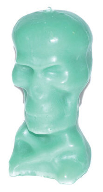5 1/2in. Green Skull candle
