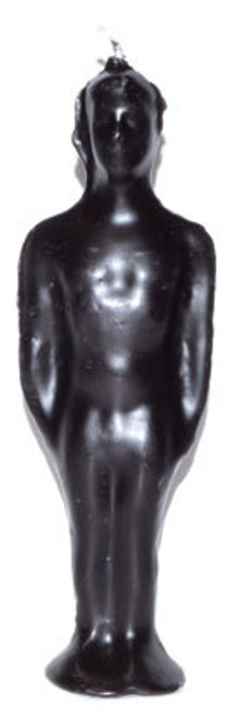 7 1/4in. Black Male candle