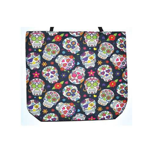 14" X 16" Day Of The Dead Jute Tote Bag 14" X 16" Day Of The Dead Jute Tote Bag