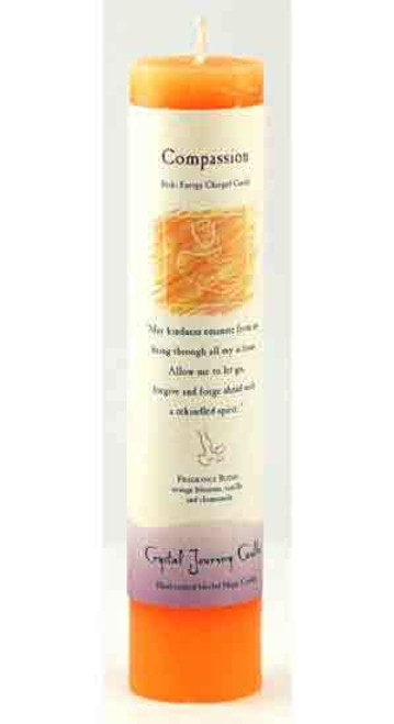 Compassion Reiki Charged pillar candle