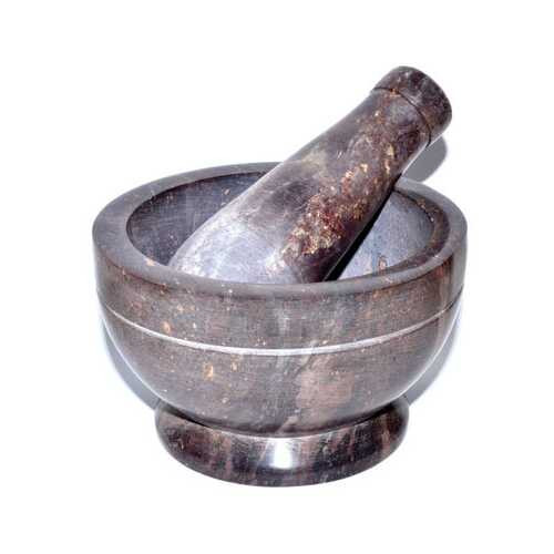 4 Natural mortar and pestle set 4 Natural mortar and pestle set