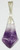 Amethyst tumbled pendant