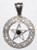 Pentacle black obsidian pendant