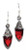 Teardrop garnet earrings