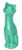 5 1/2in. Green Cat candle