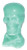 5 1/2in. Green Skull candle