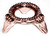 Copper Zinc Plated metal gazing. ball stand