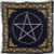 Gold Bordered Pentagram altar cloth 36in. x 36in.