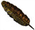 10 Feather burner, aluminum antique gold finish
