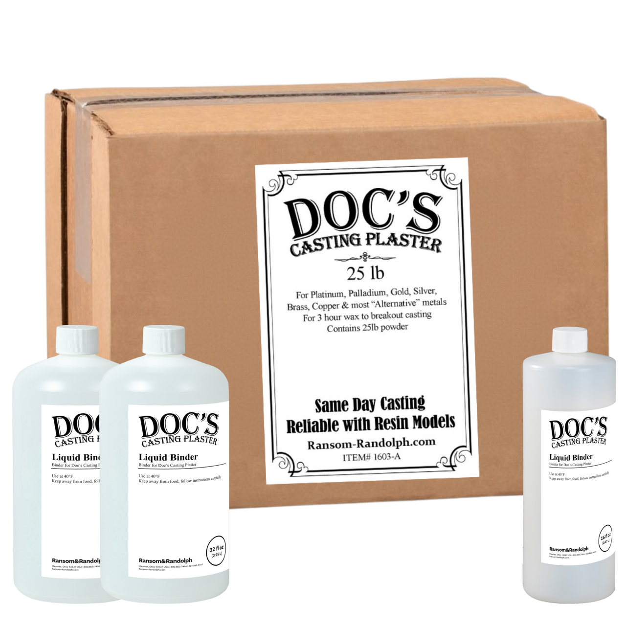 Doc Robinson's Casting Plaster - 25 lbs with liquid binders